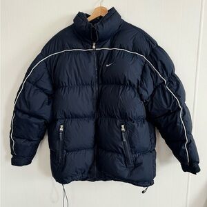VTG Nike Puffer Jacket Navy Blue